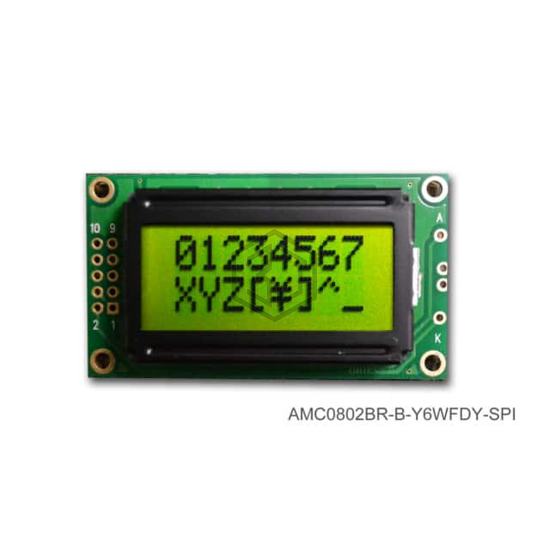 AMC0802BR-B-Y6WFDY-SPI - Orient Display - duplicate use 3444 - Display Modules - LCD, OLED Character and Numeric
