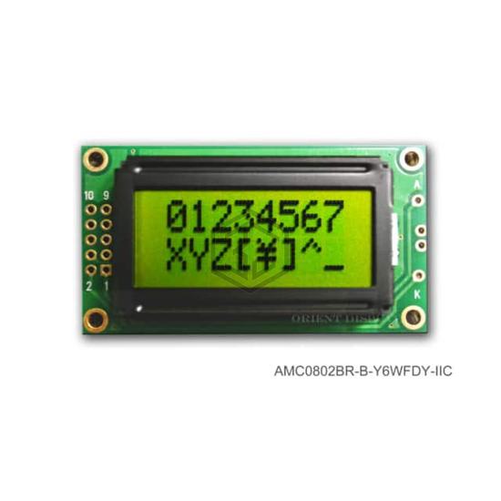 AMC0802BR-B-Y6WFDY-I2C - Orient Display - duplicate use 3444 - Display Modules - LCD, OLED Character and Numeric