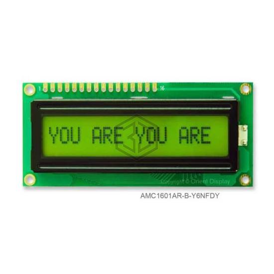 AMC1601AR-B-Y6NFDY - Orient Display - duplicate use 3444 - Display Modules - LCD, OLED Character and Numeric