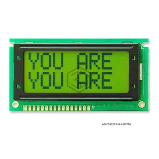 AMC0802CR-B-Y6WFDY - Orient Display - duplicate use 3444 - Display Modules - LCD, OLED Character and Numeric