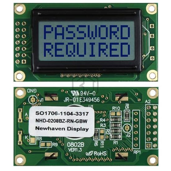 NHD-0208BZ-RN-GBW - Newhaven Display Intl - Display Modules - LCD, OLED Character and Numeric