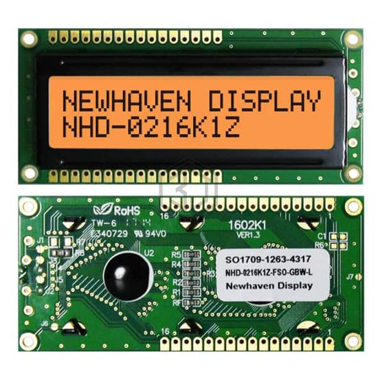 NHD-0216K1Z-FSO-GBW-L - Newhaven Display Intl - Display Modules - LCD, OLED Character and Numeric