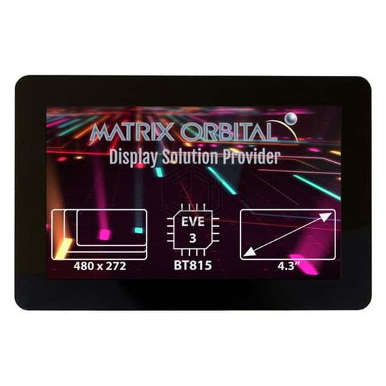 EVE3-43G-BLM-TPC-F32 - Matrix Orbital - Display Modules - LCD, OLED, Graphic