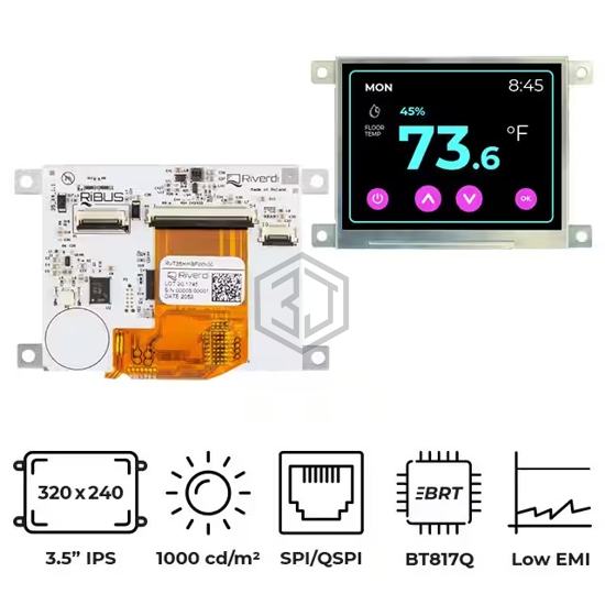 RVT35HHBFWN00 - Riverdi - Display Modules - LCD, OLED, Graphic