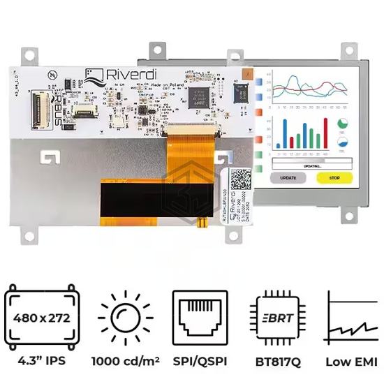 RVT43HLBFWN00 - Riverdi - Display Modules - LCD, OLED, Graphic