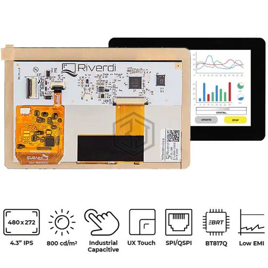 RVT43HLBNWC00 - Riverdi - Display Modules - LCD, OLED, Graphic