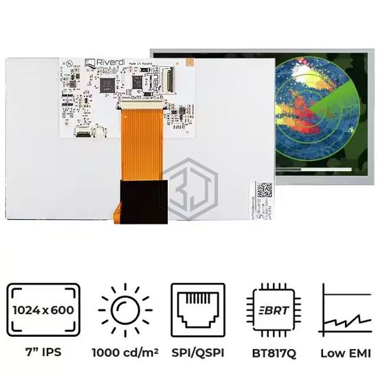 RVT70HSBNWN00 - Riverdi - Display Modules - LCD, OLED, Graphic