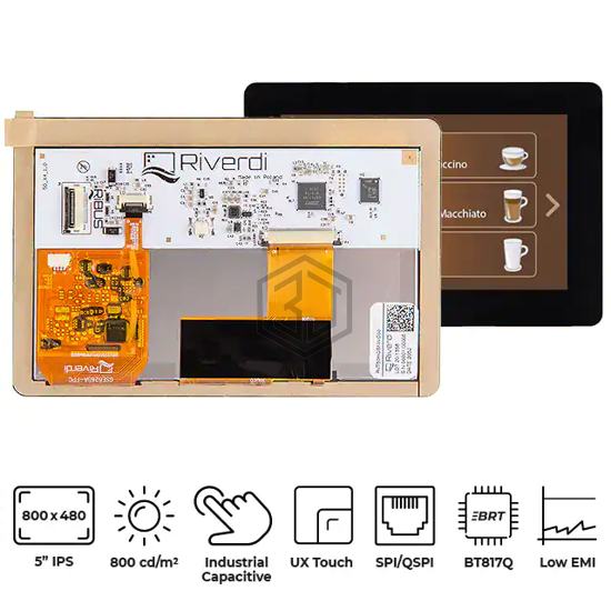 RVT50HQBNWC00 - Riverdi - Display Modules - LCD, OLED, Graphic