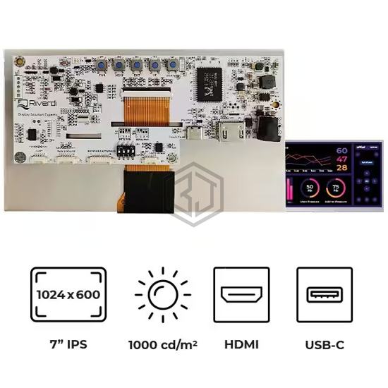RVT70HSHNWN00 - Riverdi - Display Modules - LCD, OLED, Graphic
