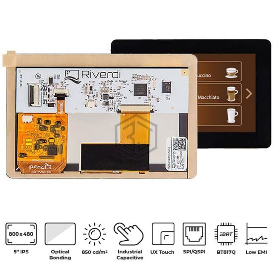 RVT50HQBNWC00-B - Riverdi - Display Modules - LCD, OLED, Graphic
