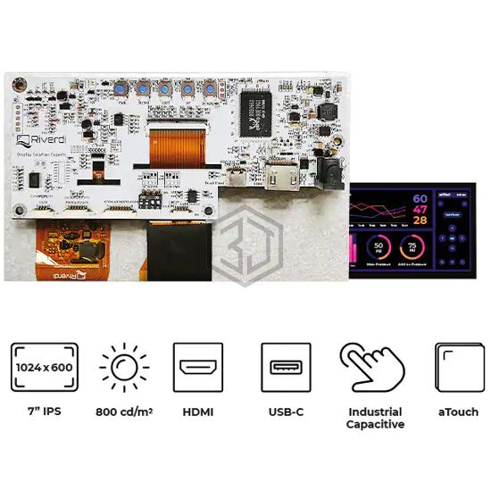 RVT70HSHNWCA0 - Riverdi - Display Modules - LCD, OLED, Graphic