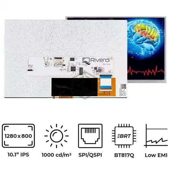 RVT101HVBNWN00 - Riverdi - Display Modules - LCD, OLED, Graphic