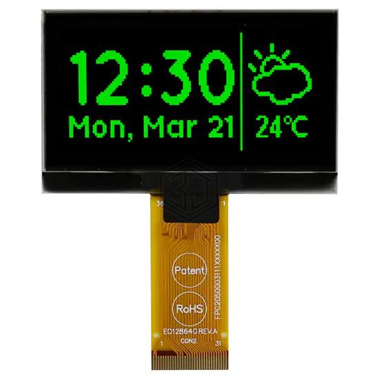MCOT128064H1V-GM - Midas Displays - Display Modules - LCD, OLED, Graphic
