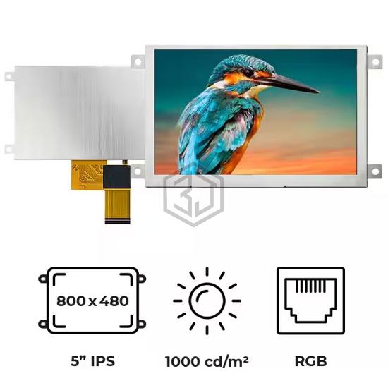 RVT50HQTFWN00 - Riverdi - Display Modules - LCD, OLED, Graphic