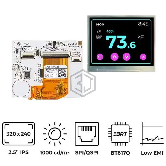 RVT35HHBNWN00 - Riverdi - Display Modules - LCD, OLED, Graphic