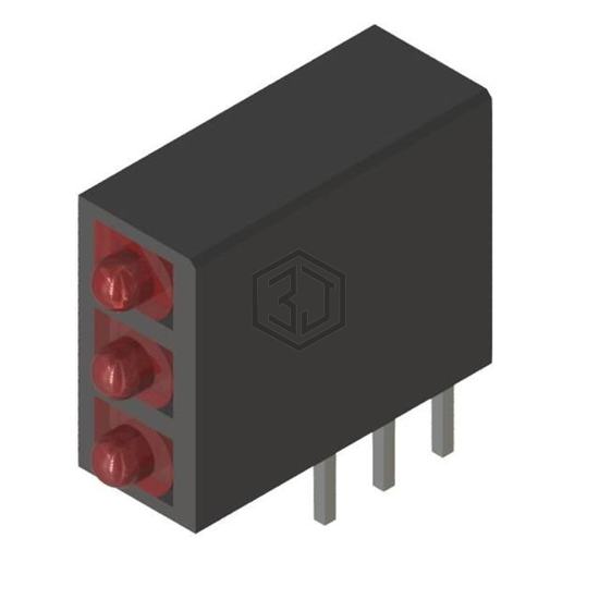 PL103-3R24 - P-tec - LEDs - Circuit Board Indicators, Arrays, Light Bars, Bar Graphs