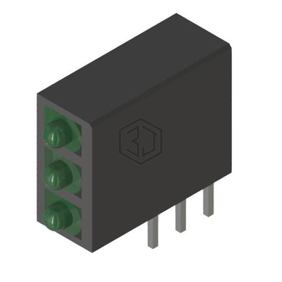 PL103-3G13 - P-tec - LEDs - Circuit Board Indicators, Arrays, Light Bars, Bar Graphs