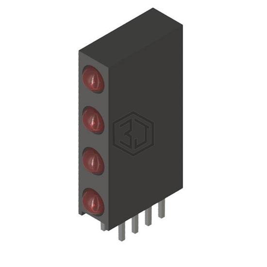 PL314A-4R12 - P-tec - LEDs - Circuit Board Indicators, Arrays, Light Bars, Bar Graphs