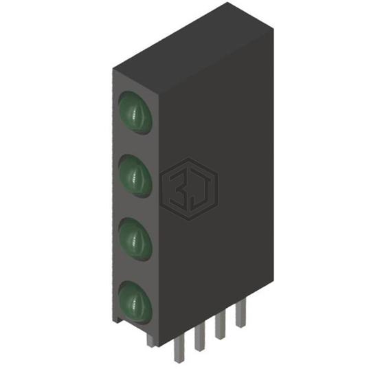 PL314A-4G13 - P-tec - LEDs - Circuit Board Indicators, Arrays, Light Bars, Bar Graphs
