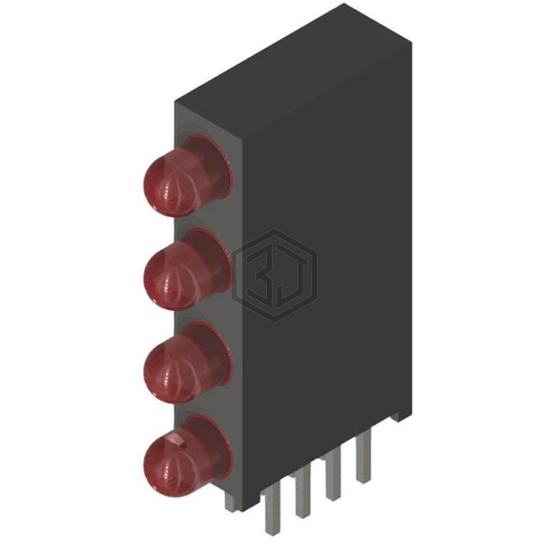 PL314-4R12 - P-tec - LEDs - Circuit Board Indicators, Arrays, Light Bars, Bar Graphs