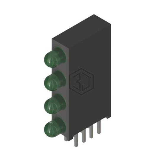 PL314-4G13 - P-tec - LEDs - Circuit Board Indicators, Arrays, Light Bars, Bar Graphs