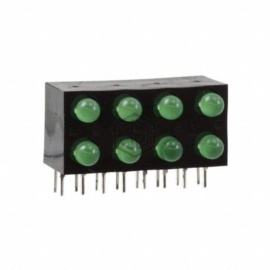 QBL7YG80D-MP8B2 - QT Brightek (QTB) - LEDs - Circuit Board Indicators, Arrays, Light Bars, Bar Graphs
