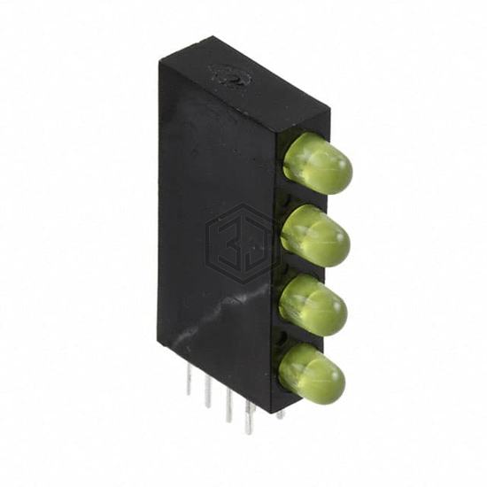 QLA874B-4Y - QT Brightek (QTB) - LEDs - Circuit Board Indicators, Arrays, Light Bars, Bar Graphs
