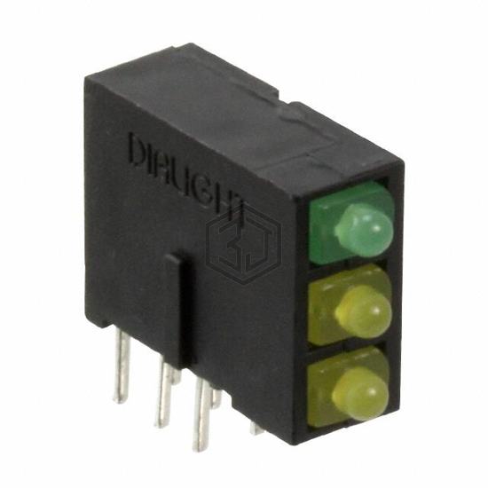 5700100233F - Dialight - LEDs - Circuit Board Indicators, Arrays, Light Bars, Bar Graphs