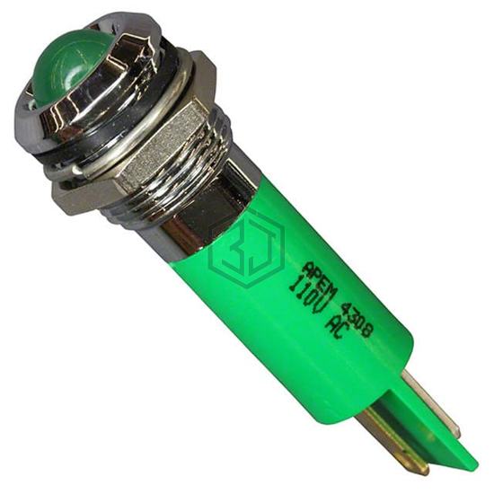 Q12P1CXXG110E - APEM Inc. - Panel Indicators, Pilot Lights