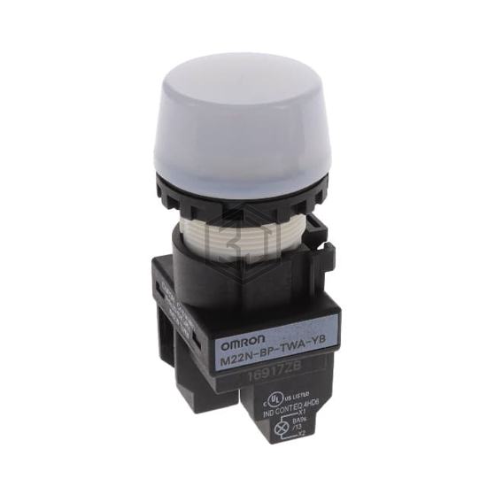 M22N-BP-TWA-YB - Omron Automation and Safety - Panel Indicators, Pilot Lights