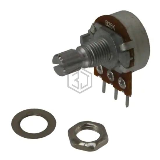 P160KN-0QC15B25K - TT Electronics/BI - Rotary Potentiometers, Rheostats