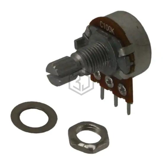P160KN-0QC15C100K - TT Electronics/BI - Rotary Potentiometers, Rheostats