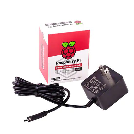 RPI USB-C power supply Black US - Raspberry Pi - AC DC Desktop, Wall Adapters
