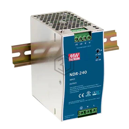 NDR-240-24 - MEAN WELL USA Inc. - Industrial, DIN Rail Power Supplies