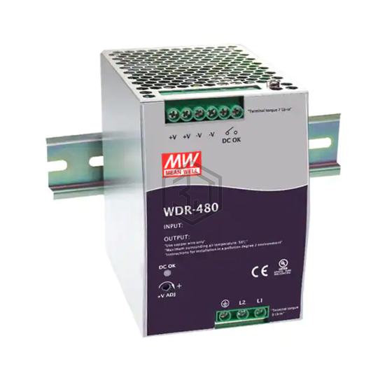 WDR-480-48 - MEAN WELL USA Inc. - Industrial, DIN Rail Power Supplies