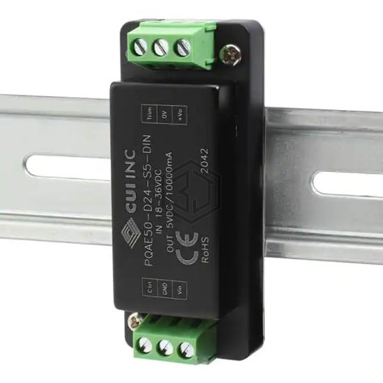 PQAE50-D48-S12-DIN - CUI Inc. - Industrial, DIN Rail Power Supplies