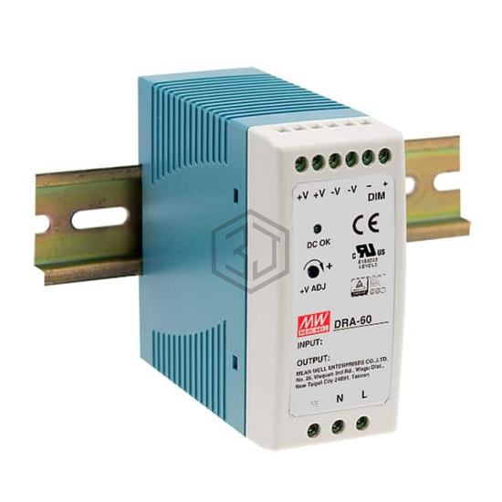 DRA-60-12 - MEAN WELL USA Inc. - Industrial, DIN Rail Power Supplies