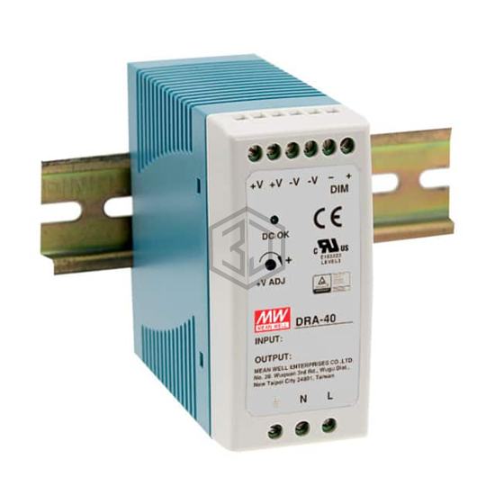 DRA-40-12 - MEAN WELL USA Inc. - Industrial, DIN Rail Power Supplies