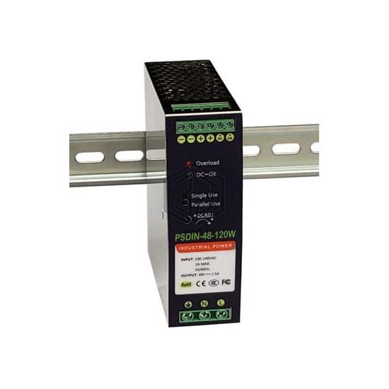 PSDIN-48-120W - Tycon Systems Inc. - Industrial, DIN Rail Power Supplies
