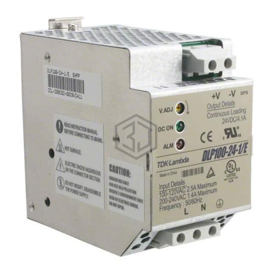 DLP100-24-1 - TDK-Lambda Americas Inc - Industrial, DIN Rail Power Supplies