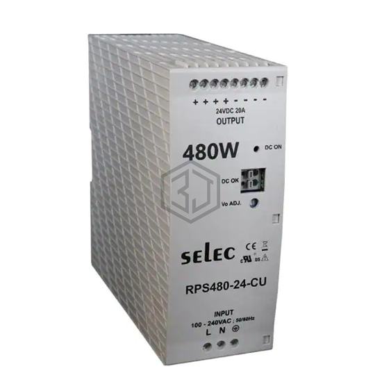 RPS480-24-CU - Selec Controls USA Inc. - Industrial, DIN Rail Power Supplies