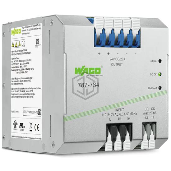787-734 - WAGO Corporation - Industrial, DIN Rail Power Supplies