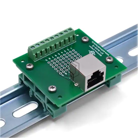 ST-RJ45-R-DIN - SchmalzTech, LLC - Adapter, Breakout Boards