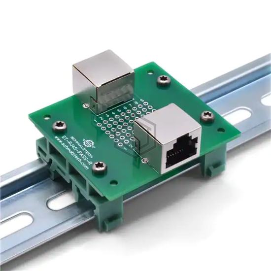 ST-RJ45-PASS-R-DIN - SchmalzTech, LLC - Adapter, Breakout Boards