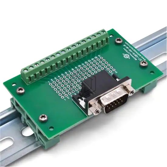 ST-DB15-HD-M-R-DIN - SchmalzTech, LLC - Adapter, Breakout Boards