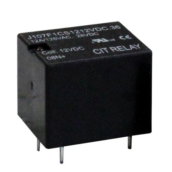 J107F1CS1212VDC.36 - CIT Relay and Switch - Power Relays, Over 2 Amps