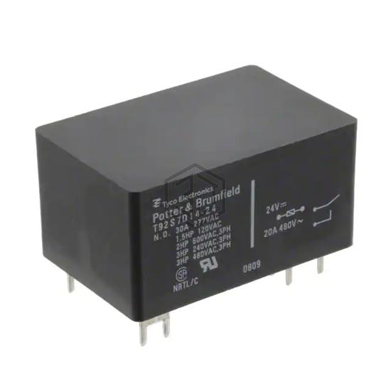 T92S7D12-24 - TE Connectivity Potter & Brumfield Relays - Power Relays, Over 2 Amps
