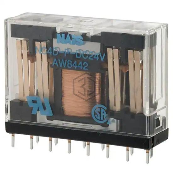 NC4D-P-DC24V - Panasonic Electric Works - Power Relays, Over 2 Amps
