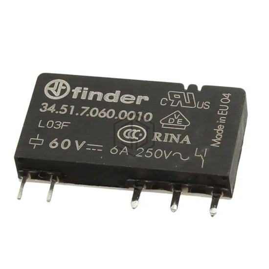 34.51.7.060.0010 - Finder Relays, Inc. - Power Relays, Over 2 Amps