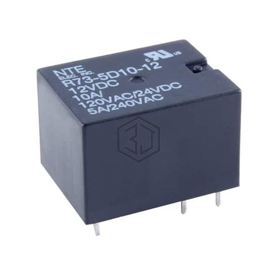 R73-1D10-3 - NTE Electronics, Inc - Power Relays, Over 2 Amps